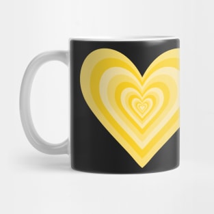 Golden Yellow Expanding Hearts Mug